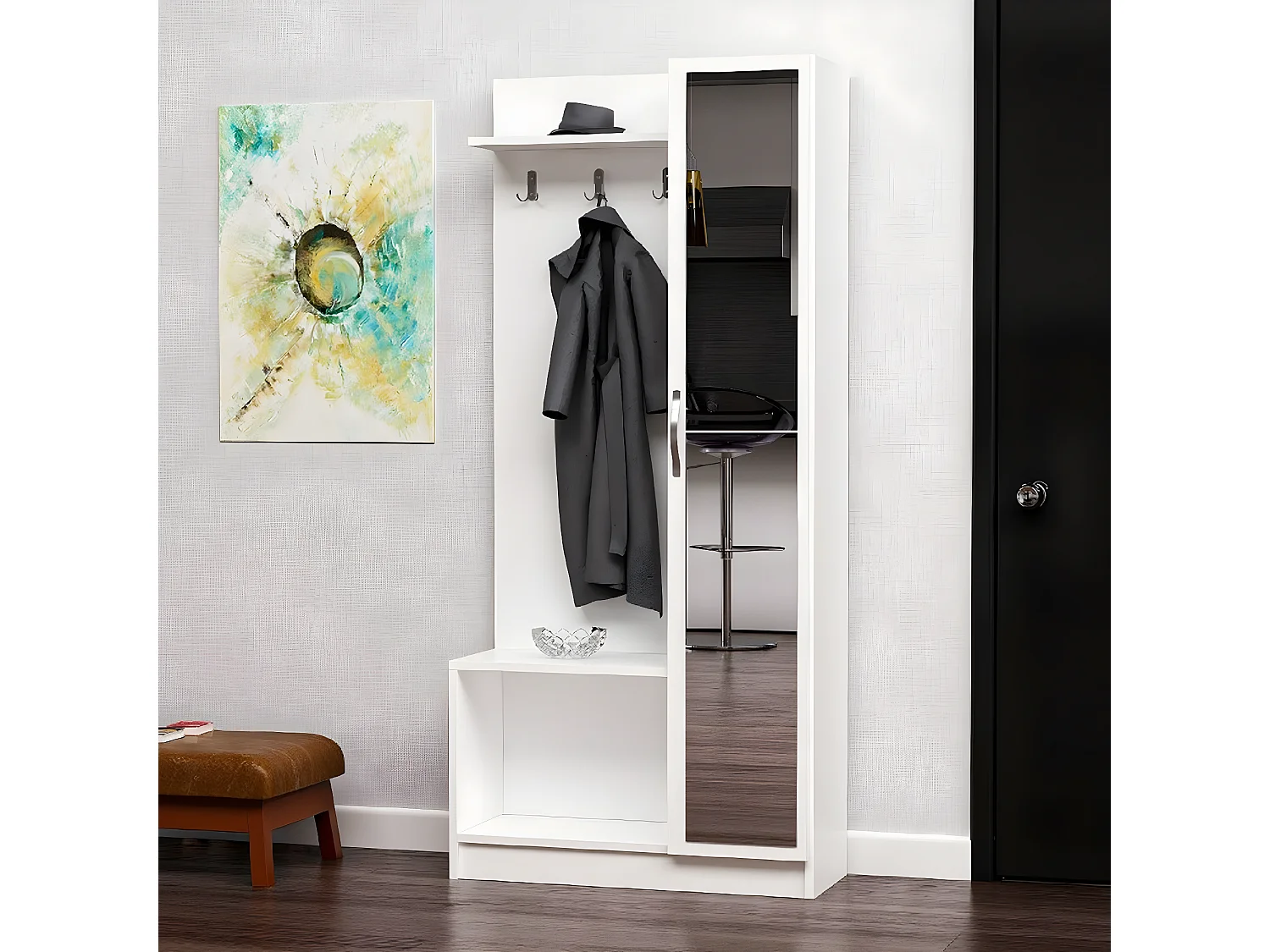 Armário de Entrada Mafalda, Branco, 80x32x173 cm, EPIKASA