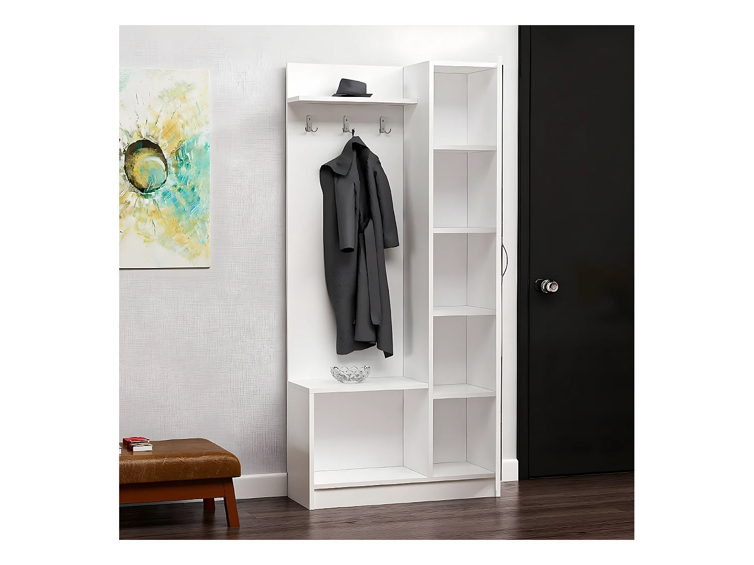 Armário de Entrada Mafalda, Branco, 80x32x173 cm, EPIKASA