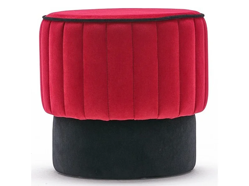 Puf Altadena 518, Rojo, 40cm, Diámetro: 40, Tapiz