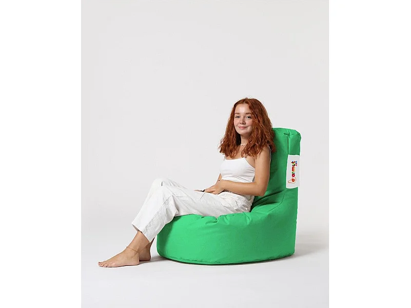 Pouf poire Arbone D70xH80cm Tissu Vert