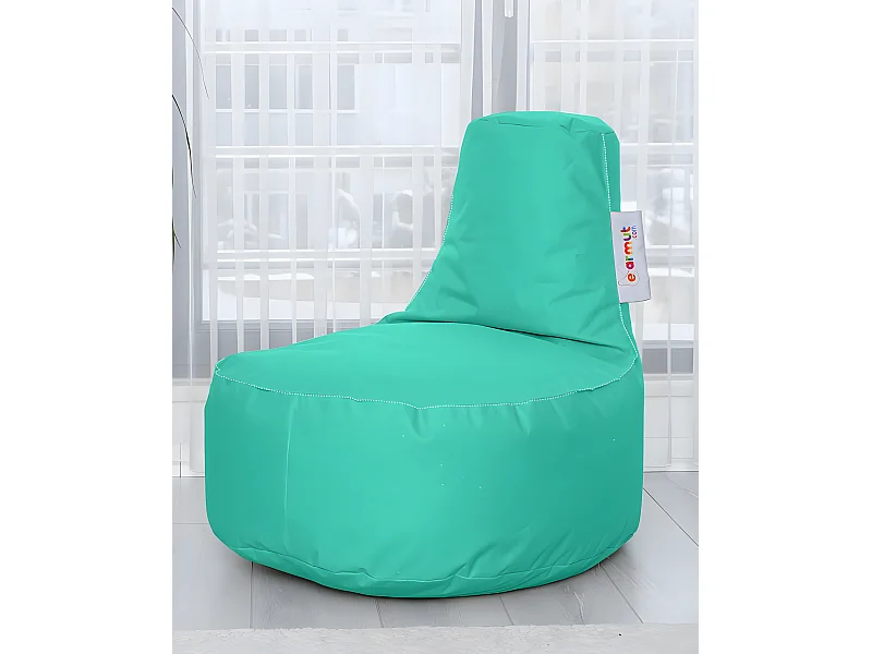 Pouf poire Arbane D70xH80cm Tissu Bleu vert