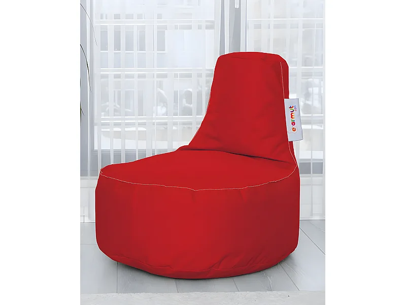 Pouf poire Arbane D70xH80cm Tissu Rouge