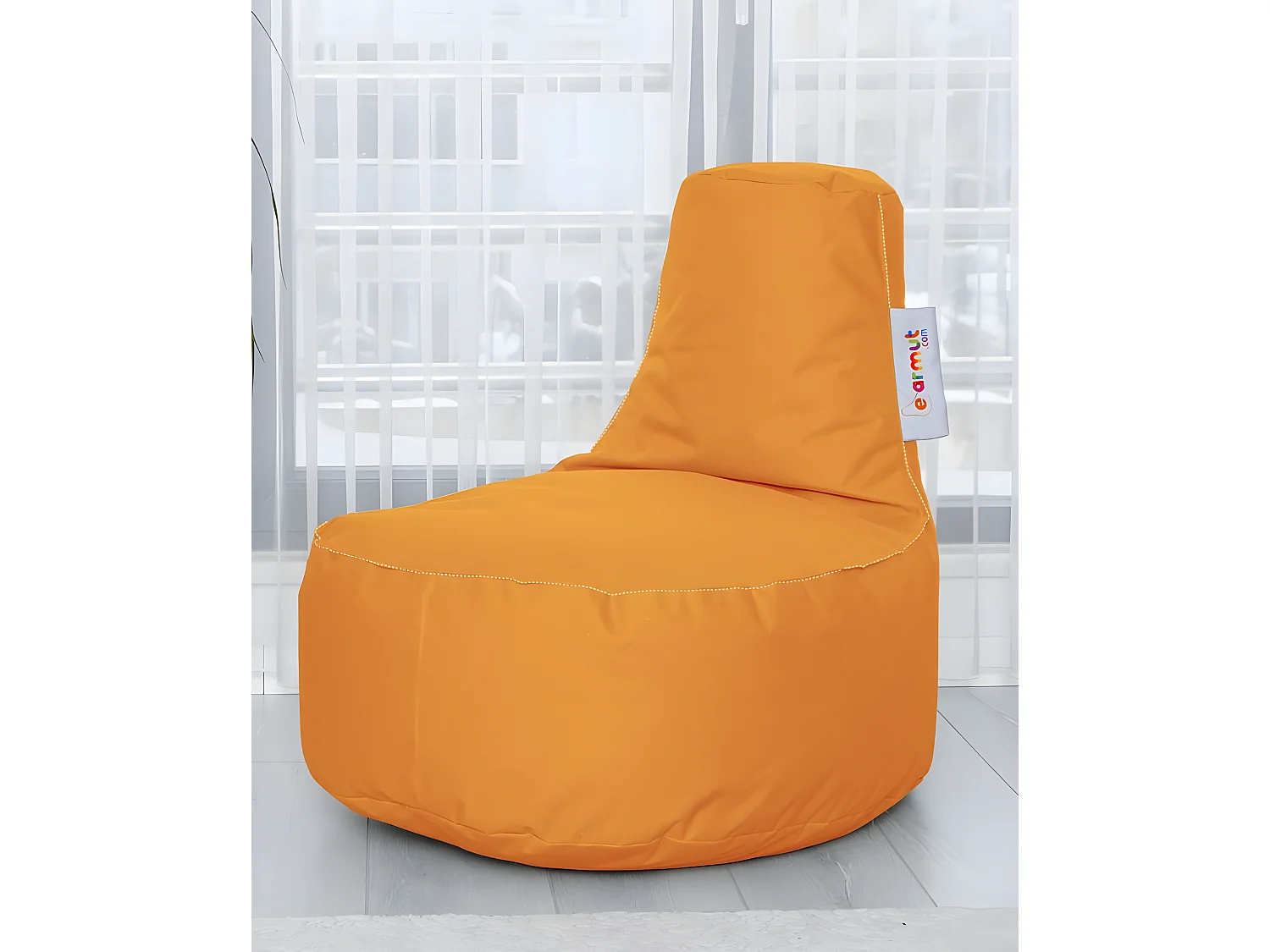 Pouf poire Arbane D70xH80cm Tissu Orange