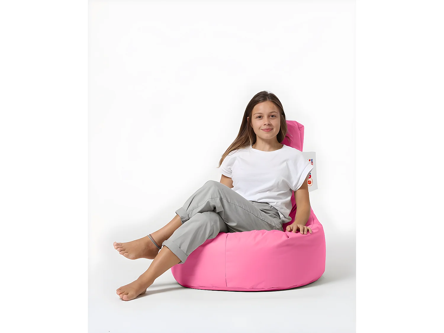 Pouf poire Arbone D70xH80cm Tissu Rose