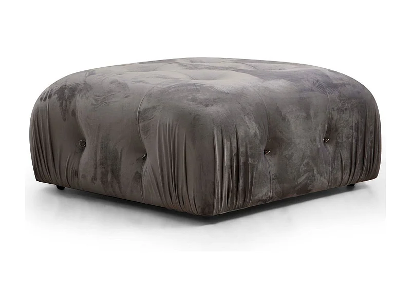 Puf Altadena A109, Gris, 45x95x95cm, Tapiz, Patas: Plástico