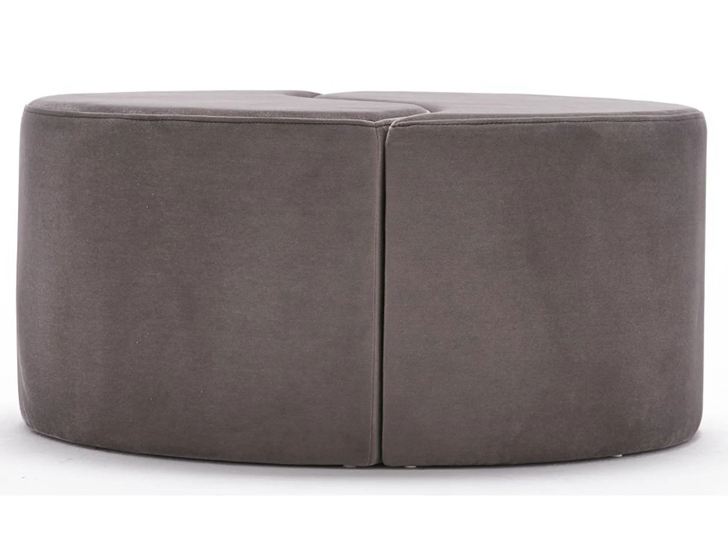 Lot de 2 poufs puzzle Ratsel L43xH40cm Velours Taupe