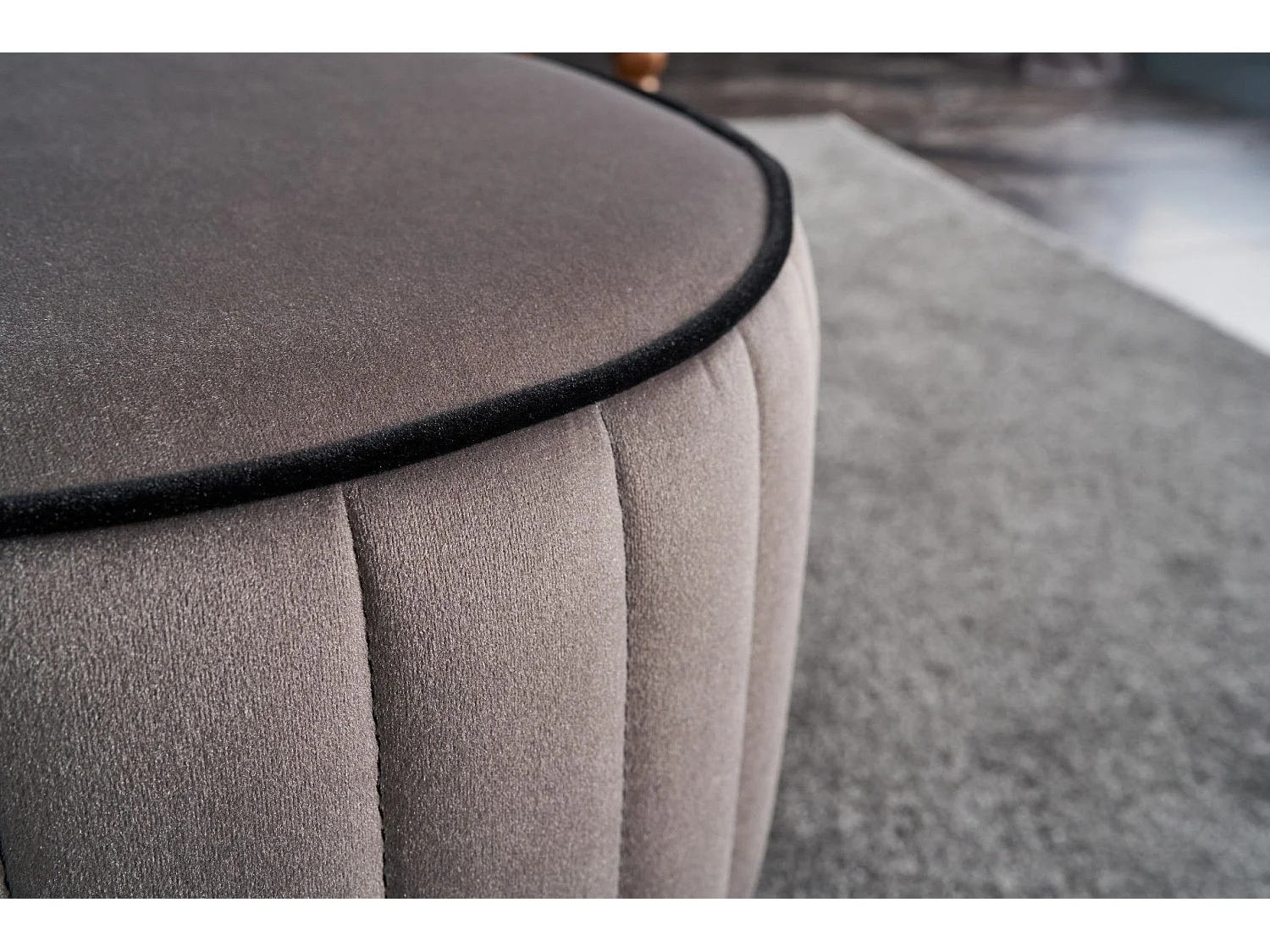 Puf Altadena 518, Gris, 40cm, Diámetro: 40, Tapiz