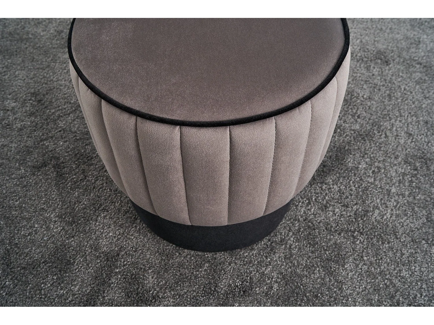 Puf Altadena 518, Gris, 40cm, Diámetro: 40, Tapiz