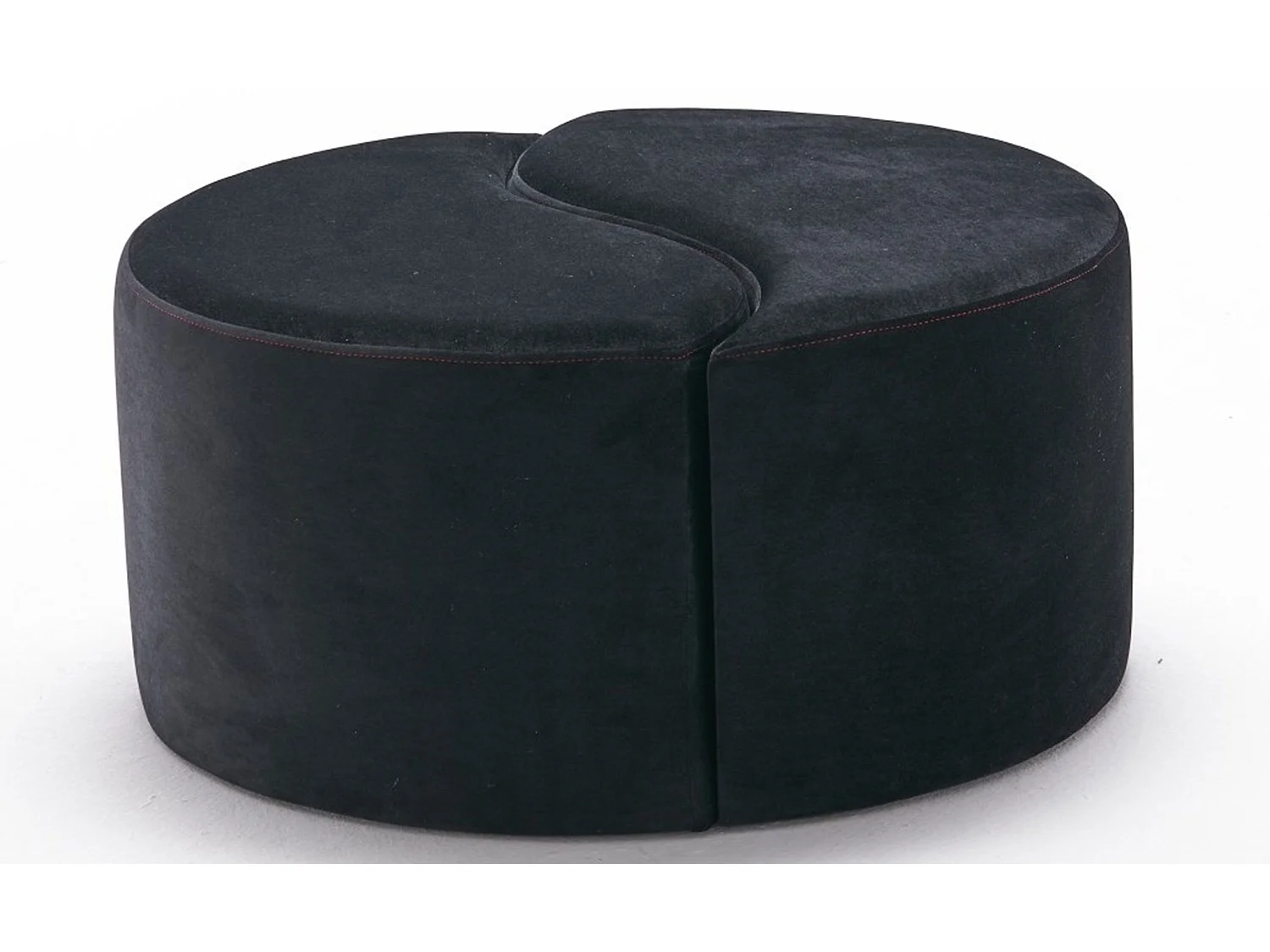 Lot de 2 poufs puzzle Ratsel L43xH40cm Velours Noir
