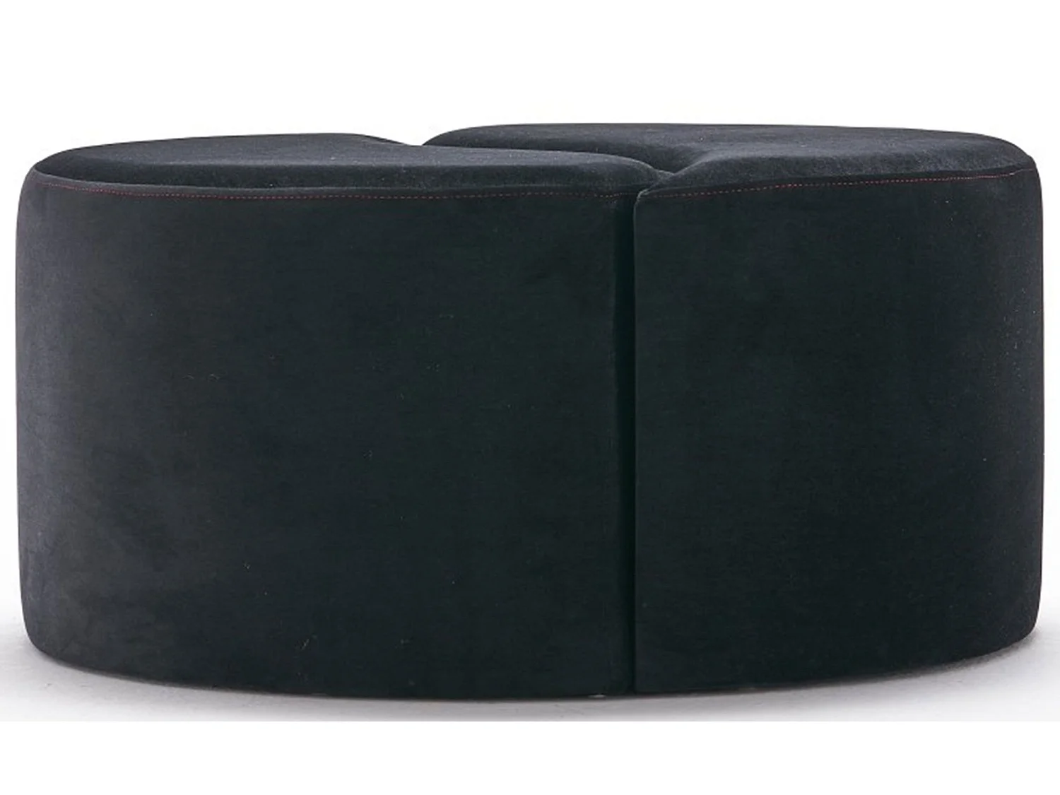 Lot de 2 poufs puzzle Ratsel L43xH40cm Velours Noir