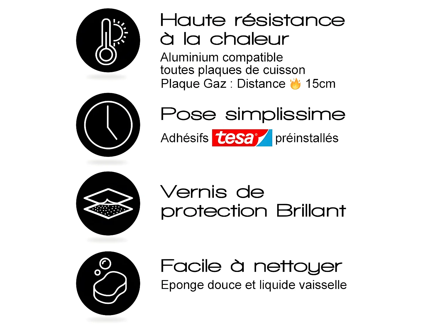 Bandeau ALU lot de 2 L 90xH 20cm - Marbre Gallone - Aluminium composite