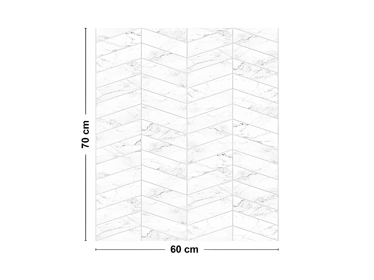 Fond de hotte ALU L 60xH 70cm - Marbre Gallone - Aluminium composite