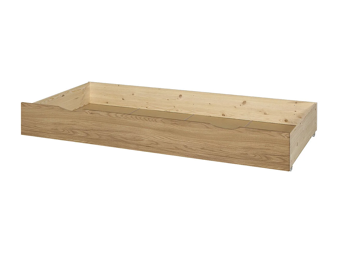 Lit cosy avec tiroir 90x190 cm panneaux de fibres blanc et bois PLAY