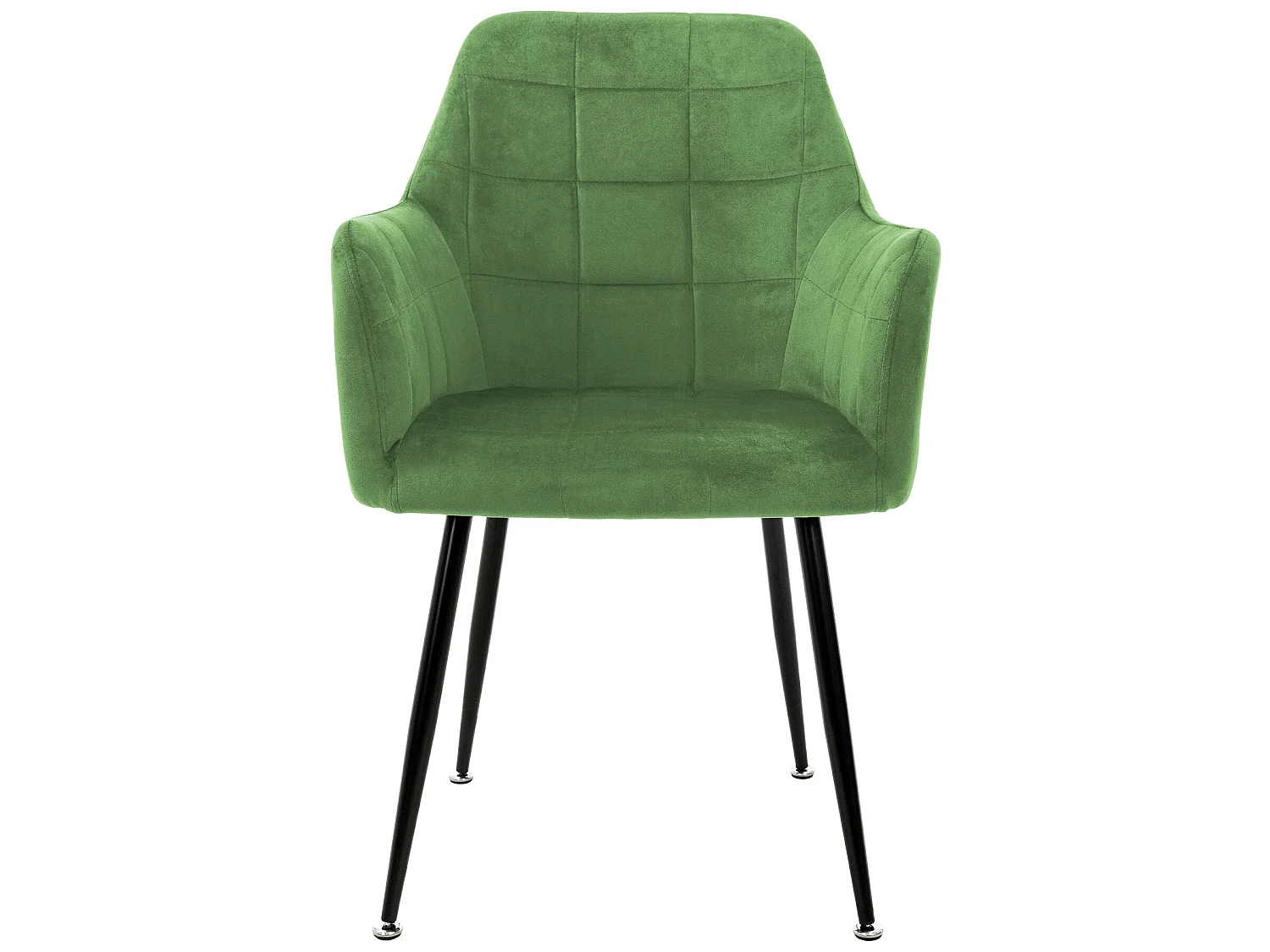 Set 2x chaises de salle à manger rembourré velours vert fauteuils retro/moderne