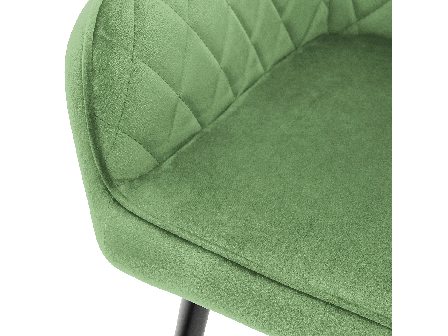 Lot de 2x chaises de salle à manger rembourrée en velours fauteuils salon vert