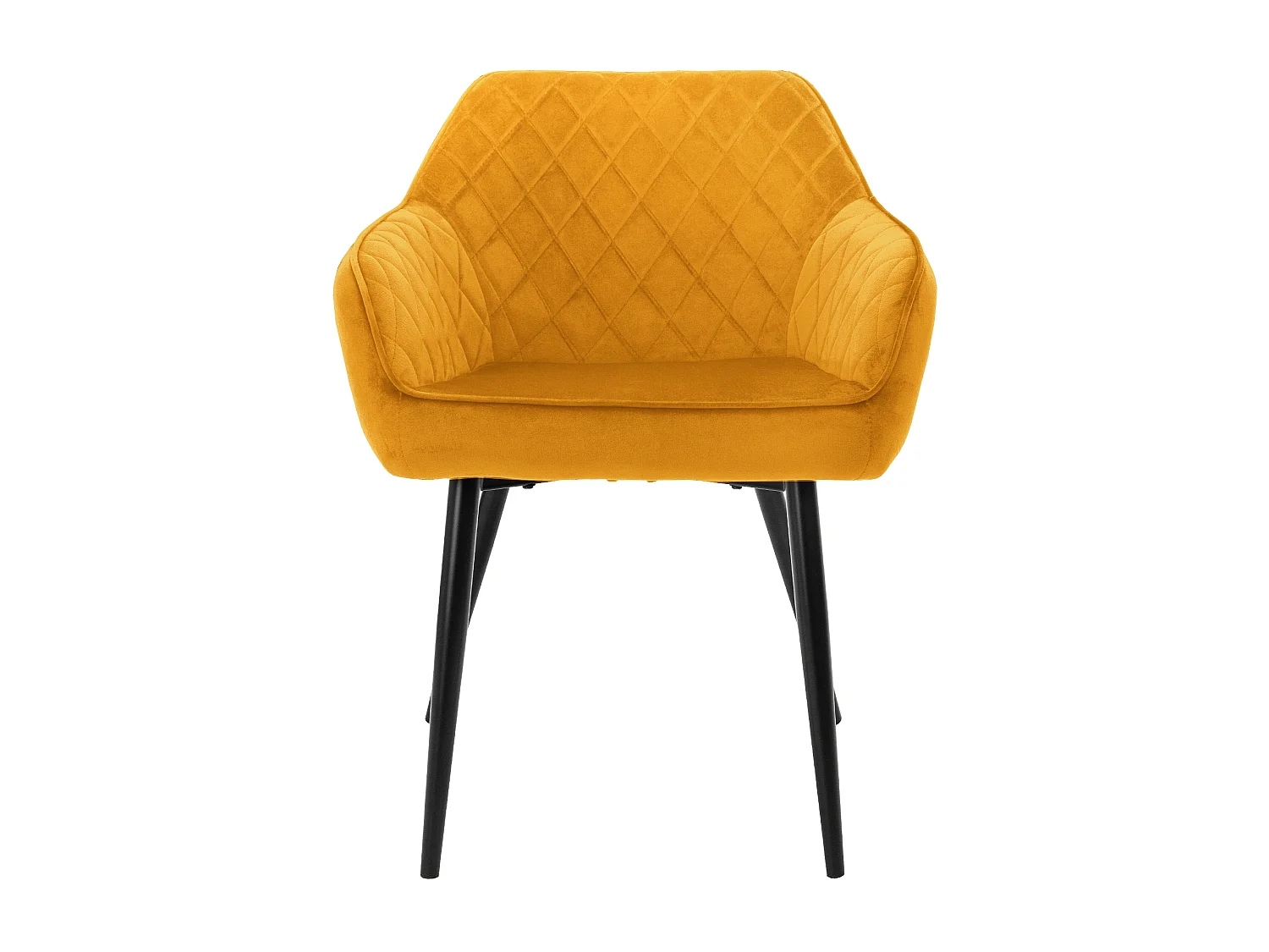 Lot de 2x chaises de salle à manger rembourrée en velours fauteuils salon ocre