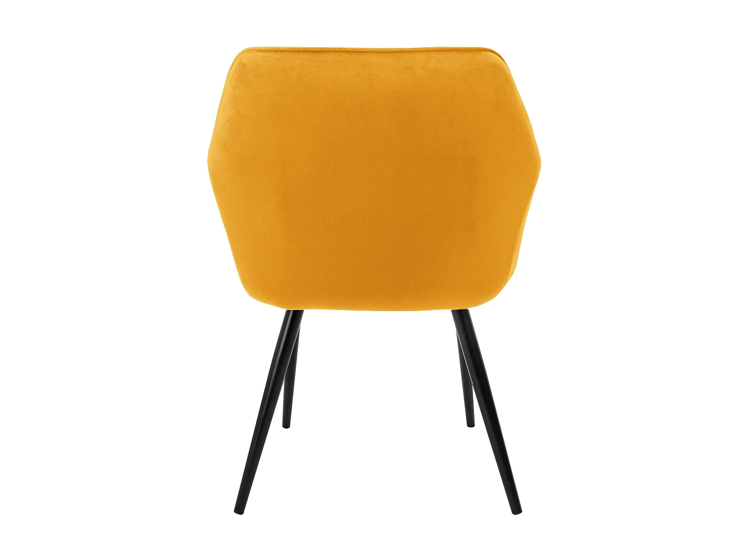 Lot de 2x chaises de salle à manger rembourrée en velours fauteuils salon ocre