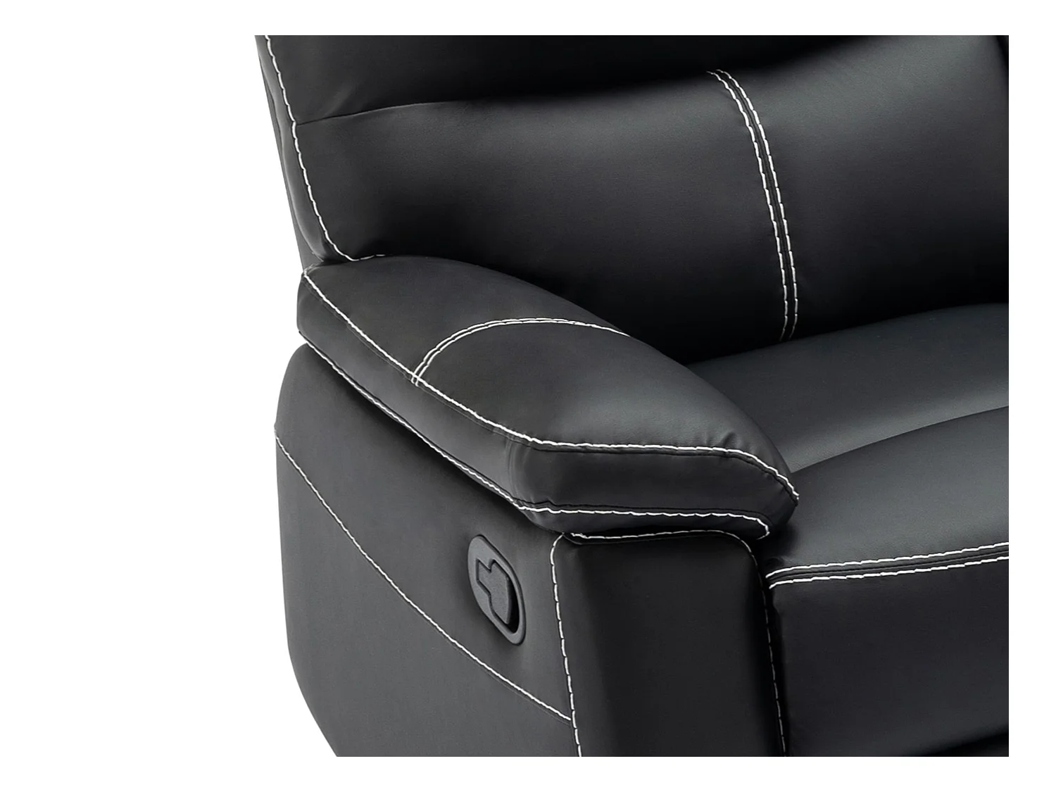 Eckrelaxsofa - Ecke rechts - Kunstleder - Schwarz - CANBY