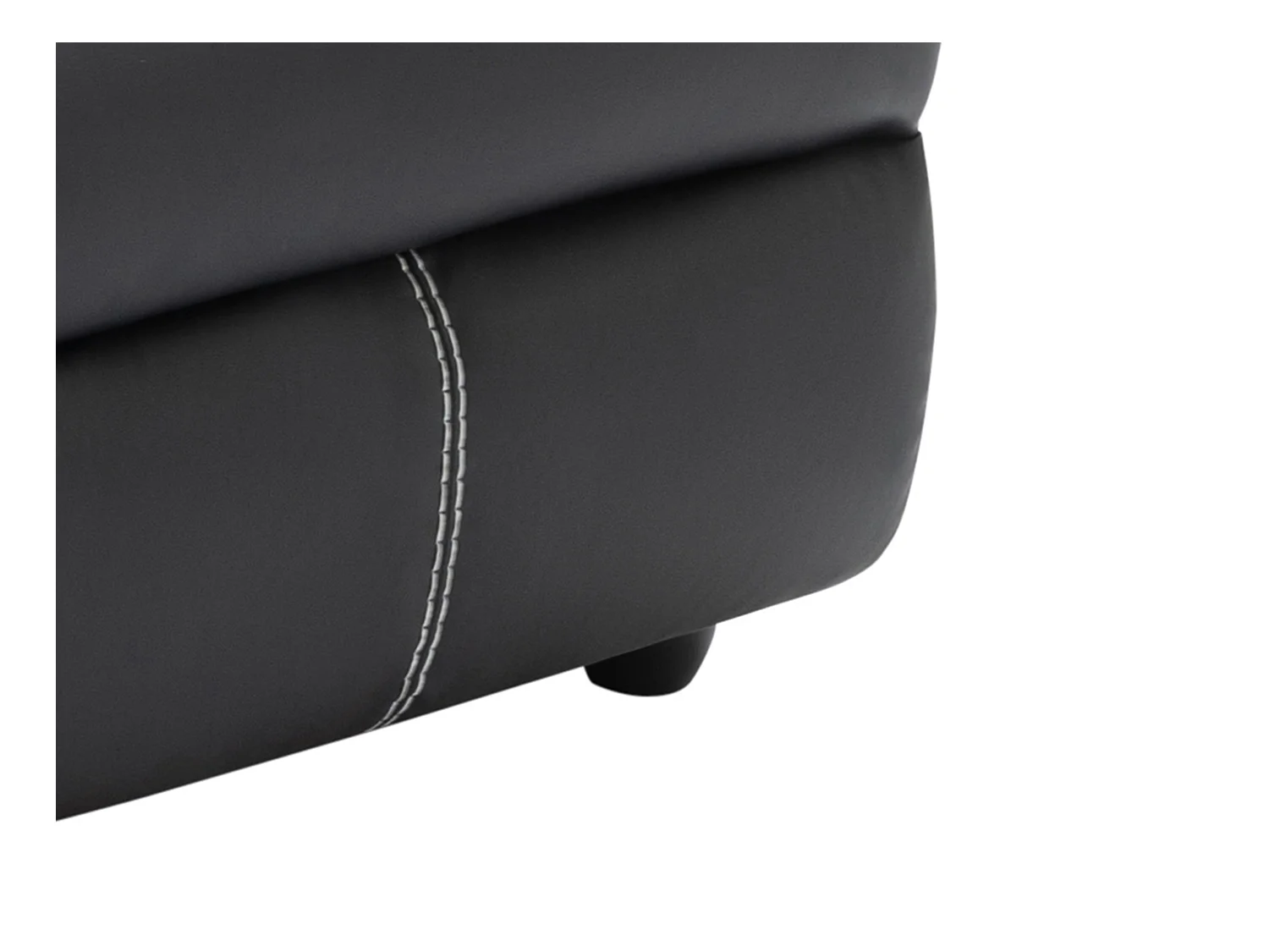 Eckrelaxsofa - Ecke rechts - Kunstleder - Schwarz - CANBY