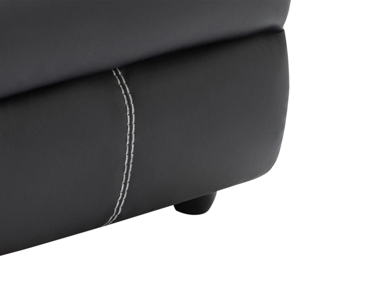 Canapé d'angle droit relax en simili noir CANBY