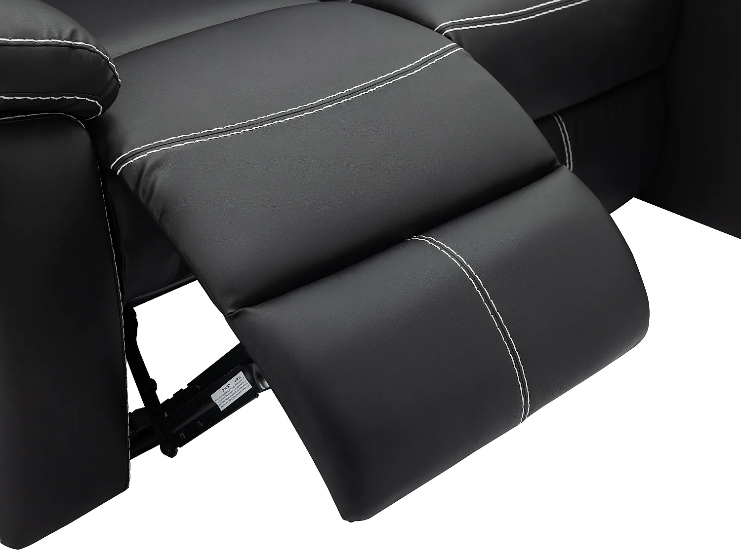 Canapé d'angle droit relax en simili noir CANBY