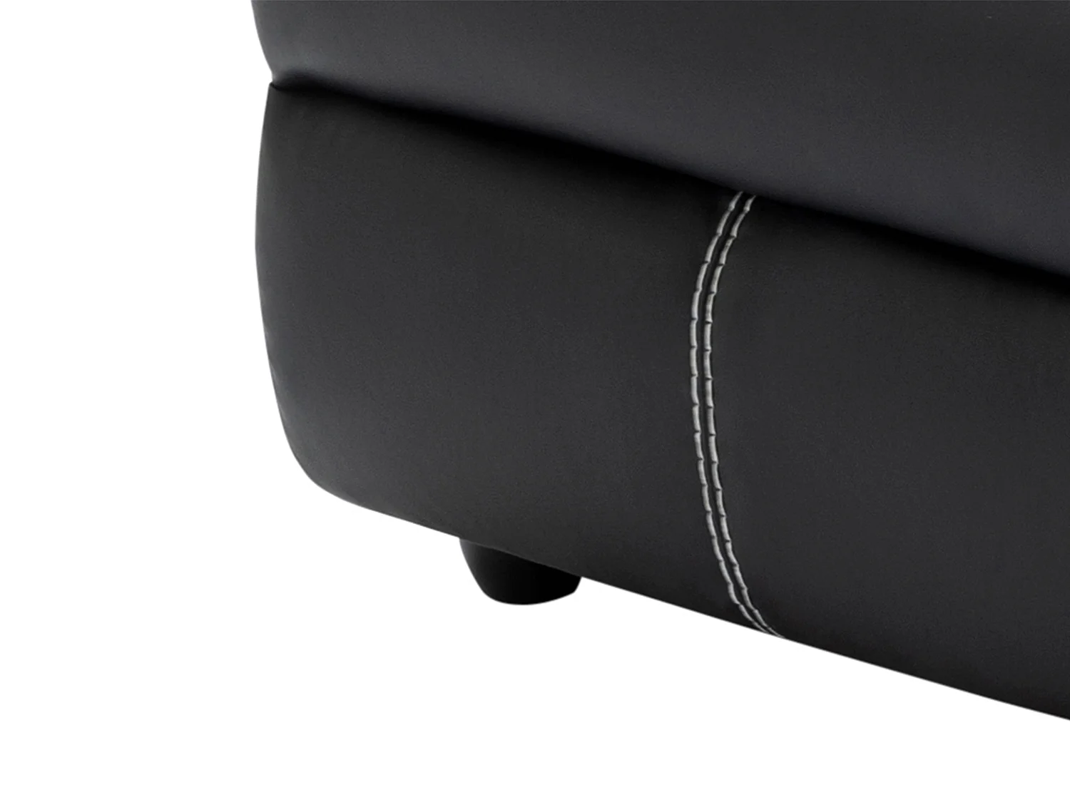 Eckrelaxsofa - Ecke links - Kunstleder - Schwarz - CANBY