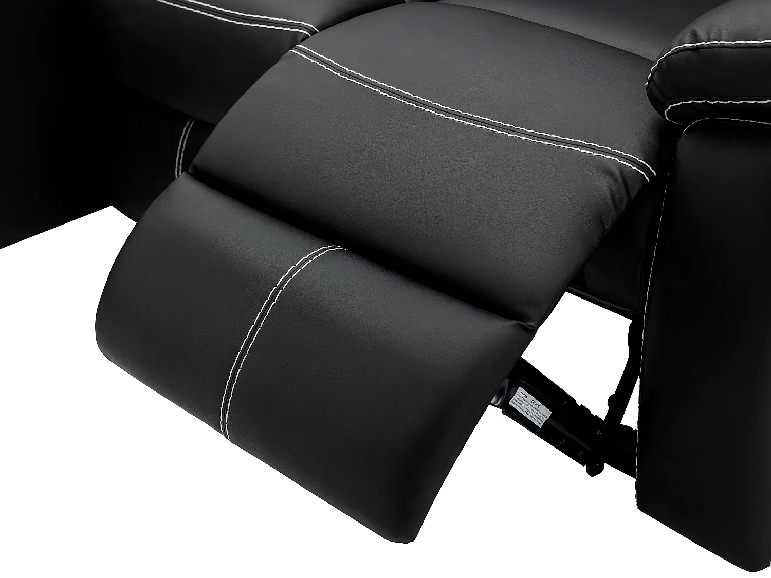 Eckrelaxsofa - Ecke links - Kunstleder - Schwarz - CANBY