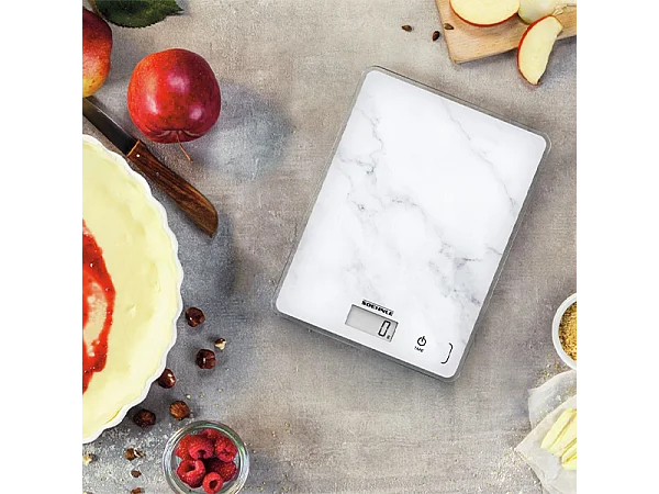 Waage wiegt digitale Lebensmittel