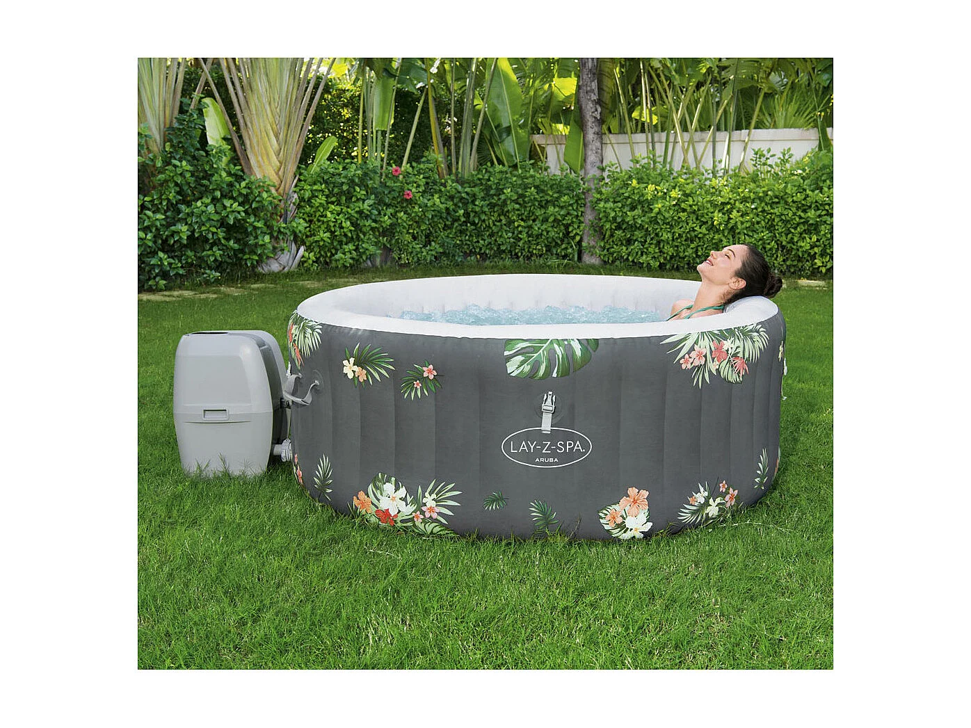Spa Hinchable Bestway Lay-Z-Spa Aruba 170x66cm para 3 Personas con Airjet y Cobertor