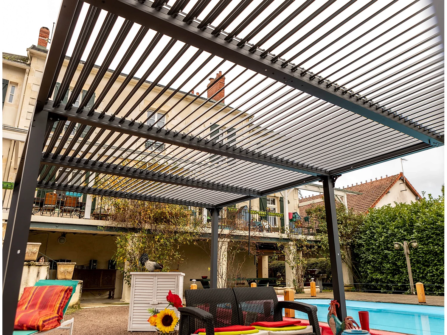 Habrita Pergola bioclimatique 21.52m² gris anthracite - per3660bi