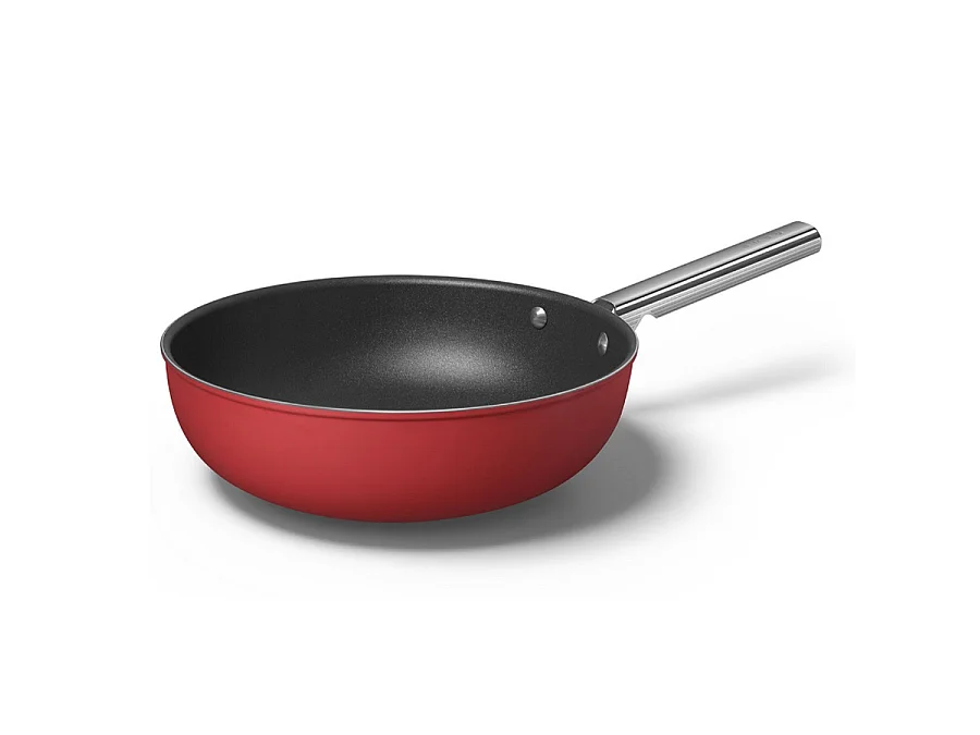 Wok années 50 30 cm Rouge