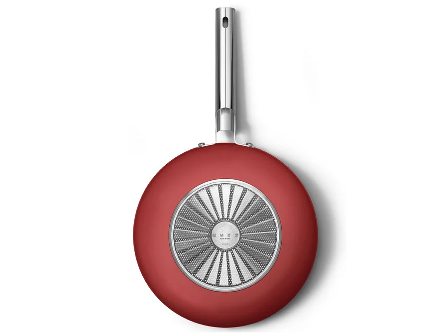 Wok années 50 30 cm Rouge