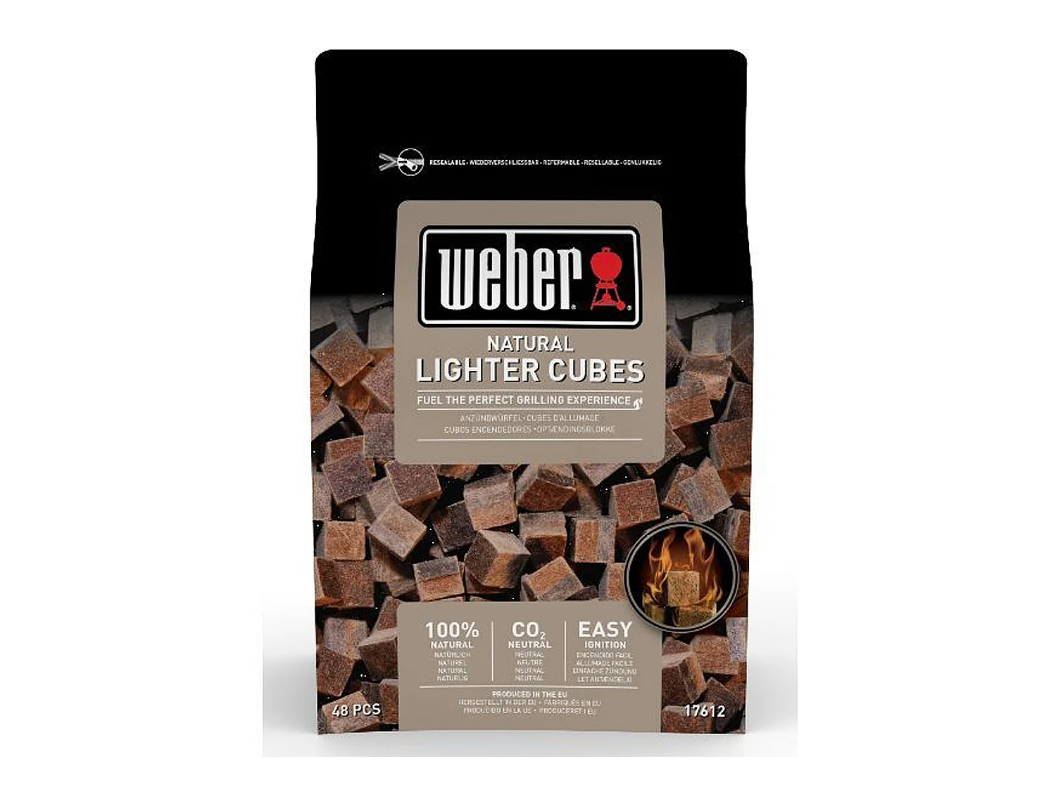 Weber Boîte de 48 cubes allumes feu naturels - 17612