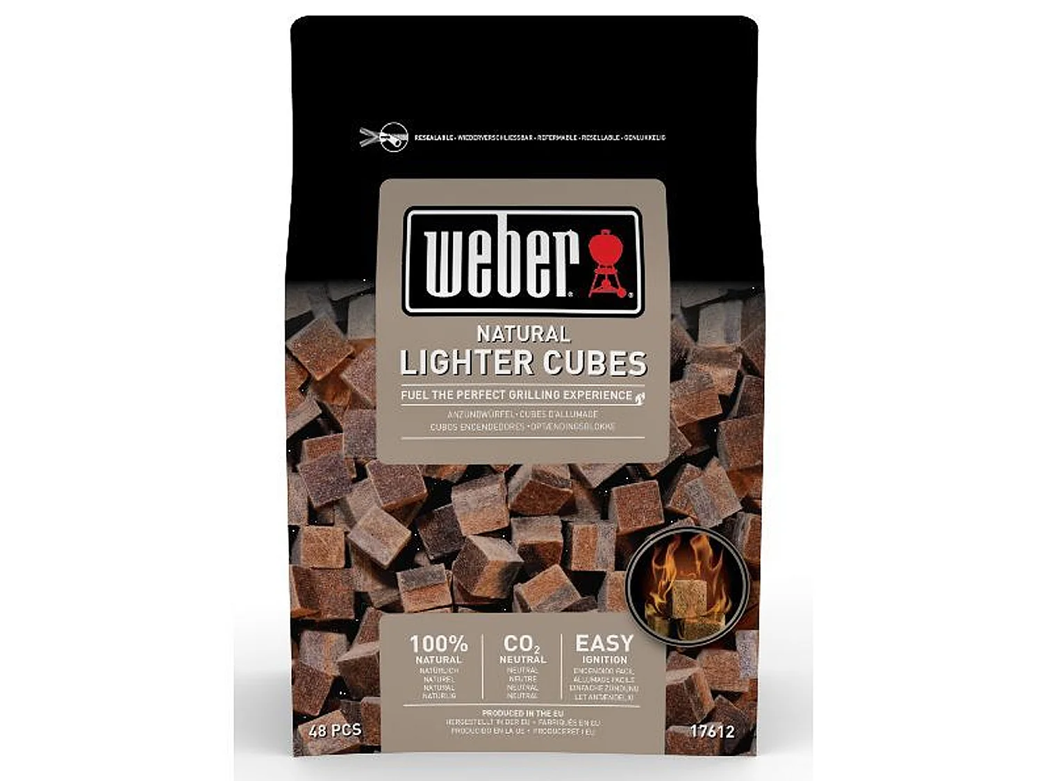 Weber Boîte de 48 cubes allumes feu naturels - 17612