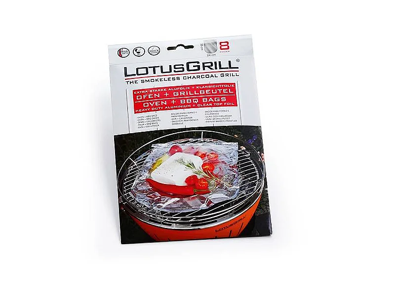 Lotusgrill Lot de 8 papillottes pour barbecue - gb-al-m