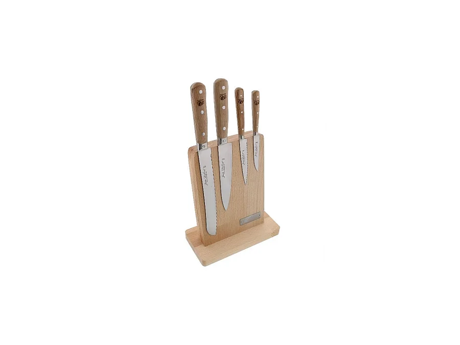 Jean Dubost Bloc de 4 couteaux bois - C0004220PEF036