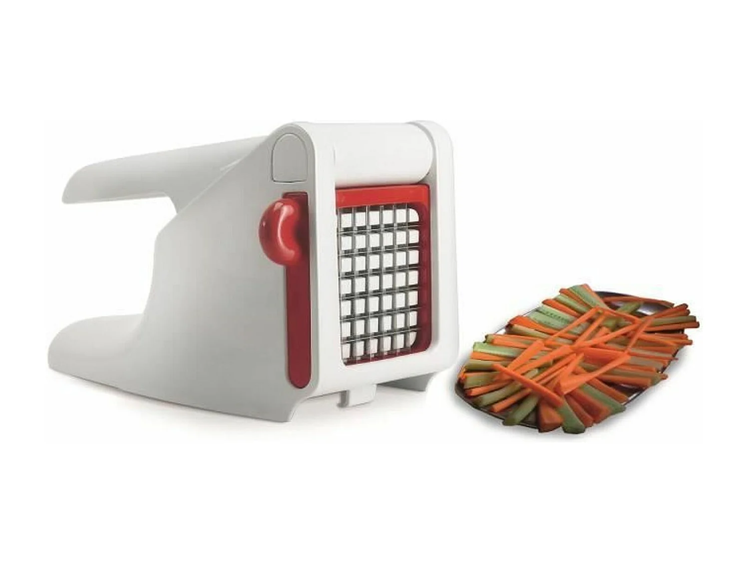 MOULINEX Manueller Pommes und Gemüseschneider, großes Gitter 7 x 7 cm, Edelstahlklingen