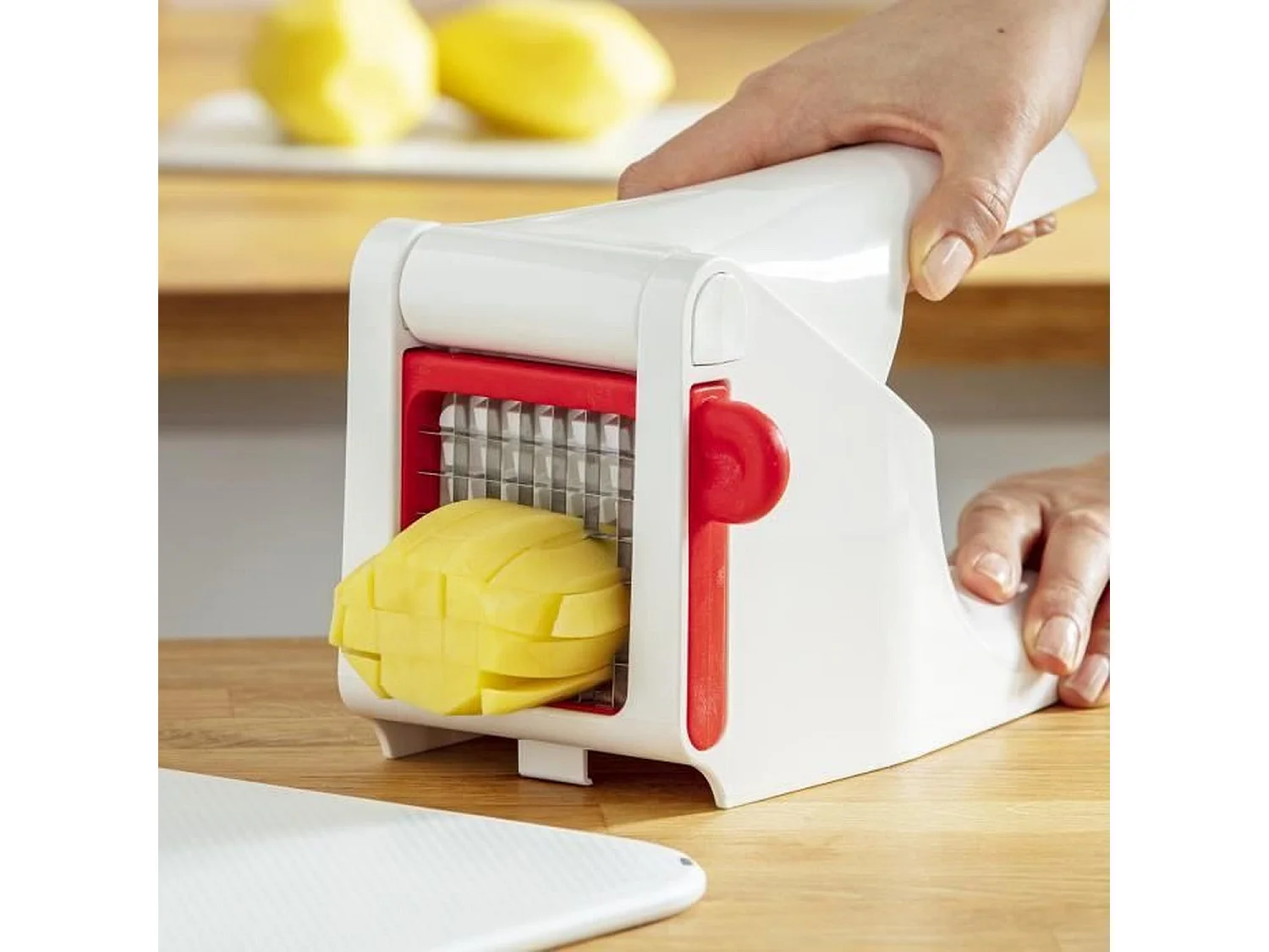 Moulinex Coupe frites et légumes manuel, Large grille 7 x 7 cm, Lames inox