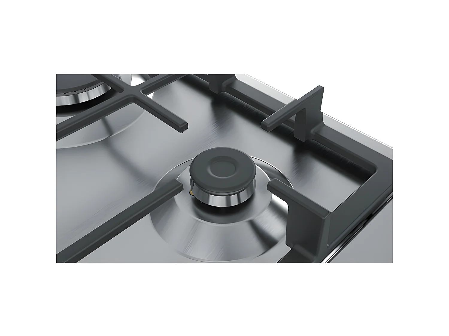 Bosch Table inox gaz 60cm 3 feux - pgc6b5b90