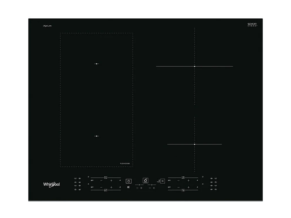 Plaque induction WHIRLPOOL 7200W 65cm, WLB 4265 BFIXL