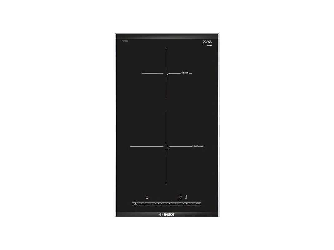 Table de cuisson vitrocéramique BOSCH PIB375FB1E - 2 foyers induction - QuickStart - Sécurité enfants