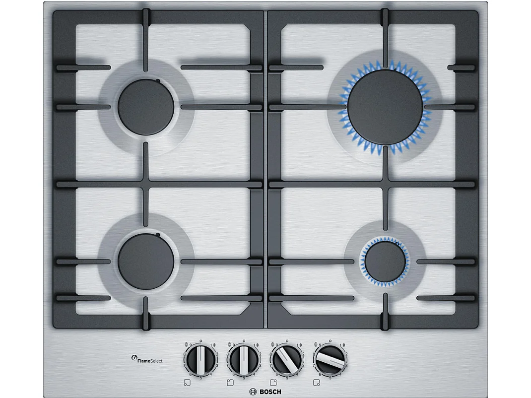 Bosch Table inox gaz 60cm 4 feux - PCP6A5B90