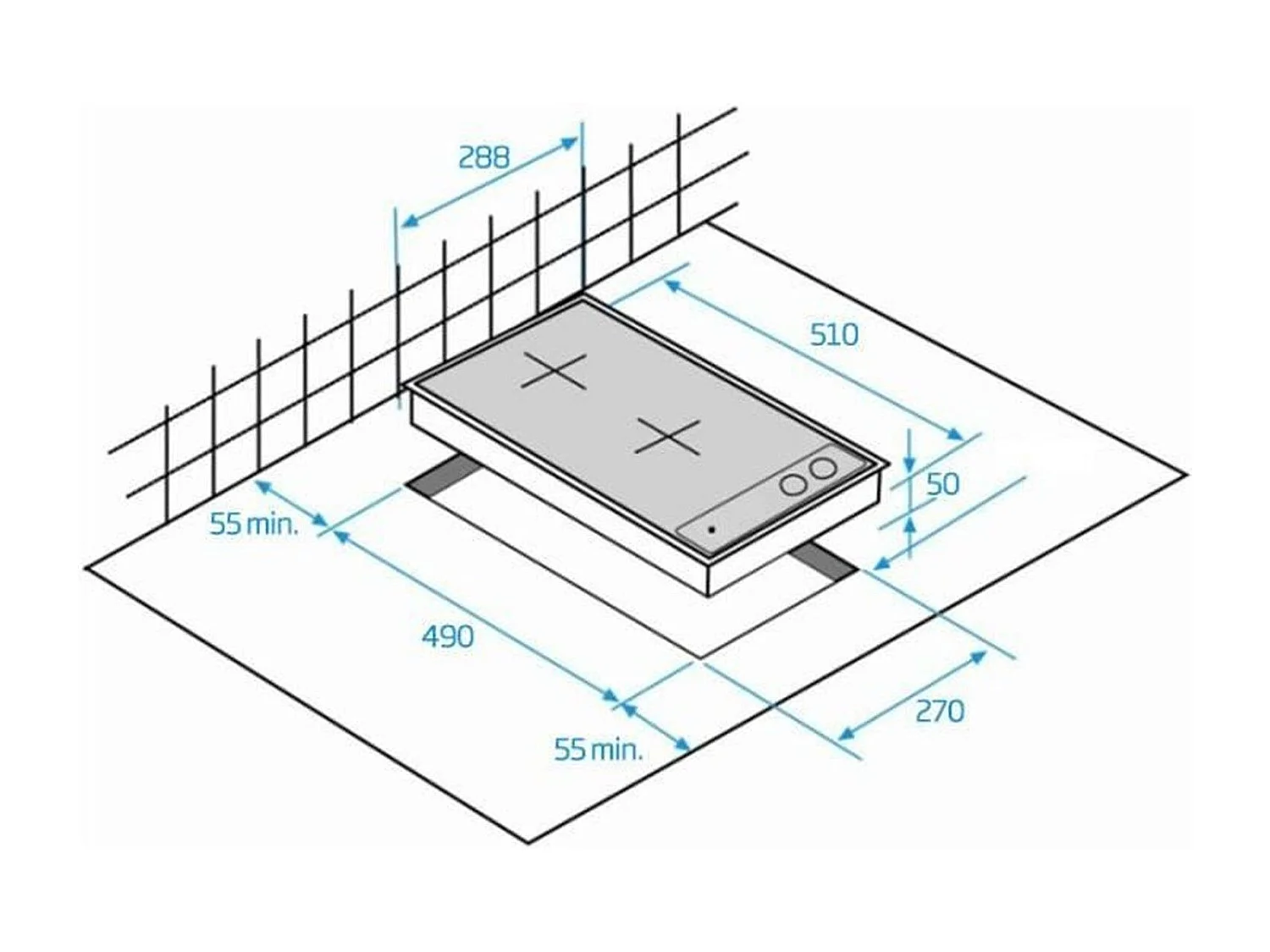 Plaque vitrocéramique BEKO 3600W 28.8cm, HDMI 32400 DT