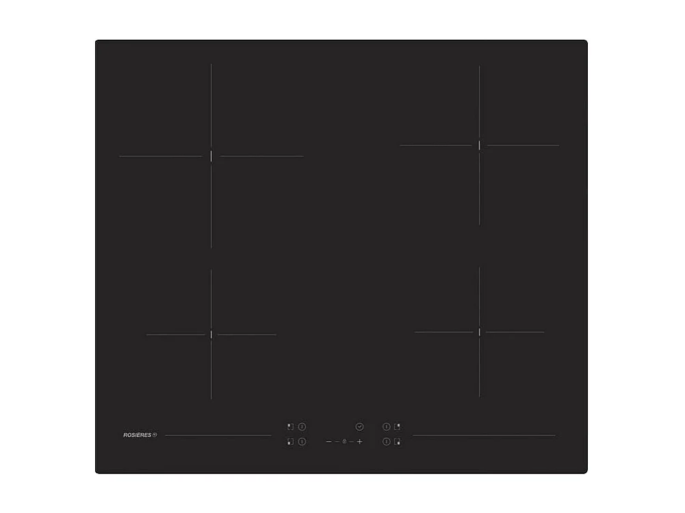 Rosieres Table de cuisson vitrocéramique 60cm 4 feux 6500w noir - rh64ct2