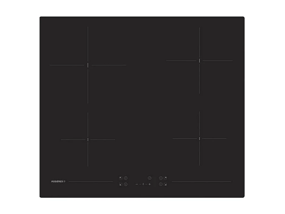 Rosieres Table de cuisson vitrocéramique 60cm 4 feux 6500w noir - rh64ct2