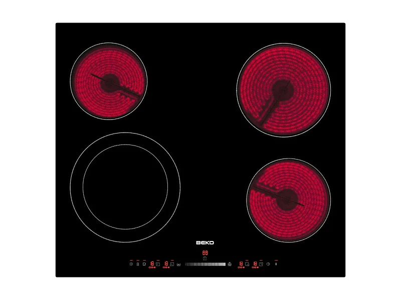 Plaque vitrocéramique BEKO 6700W 58cm, HIC 64502 T