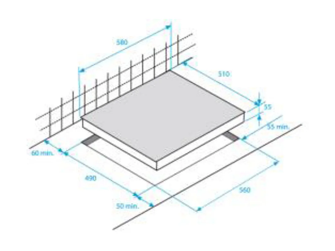 Plaque vitrocéramique BEKO 6700W 58cm, HIC 64502 T