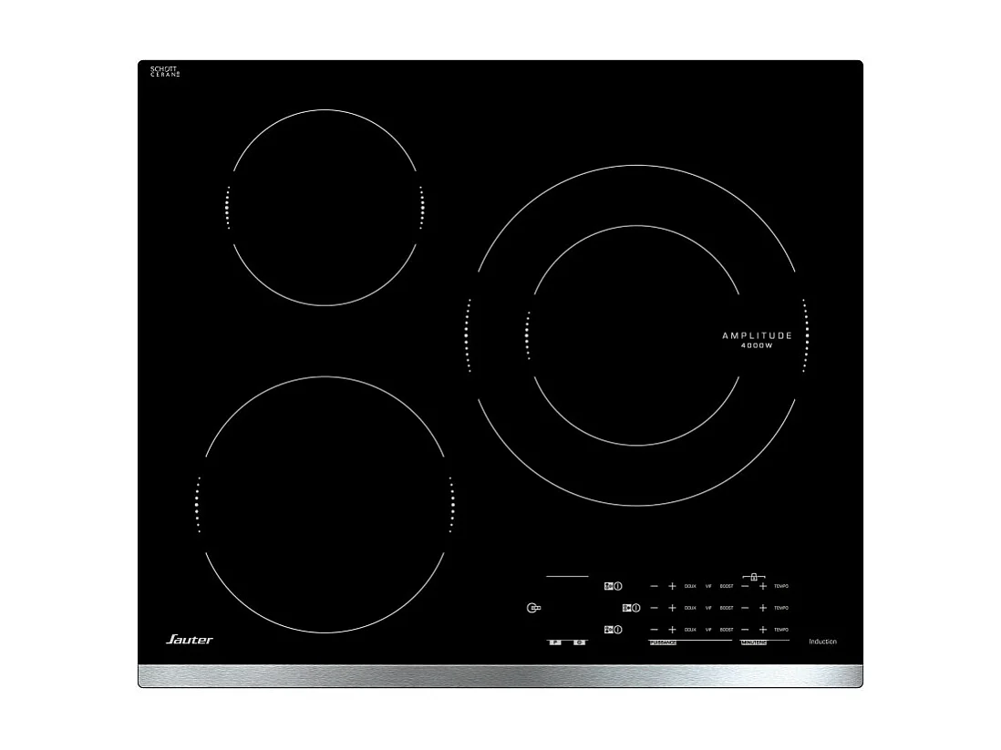 Plaque induction SAUTER 9000W 60cm, SPI 4360 X