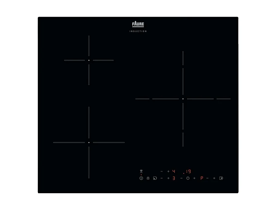 Faure Table de cuisson à induction 60cm 3 feux noir - FITN633K