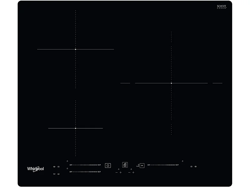 Whirlpool Table de cuisson induction 60cm 3 feux 7200w - wss3960ne